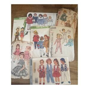 Lot of 7 Vintage Childrens Pattern Sizes 2-4